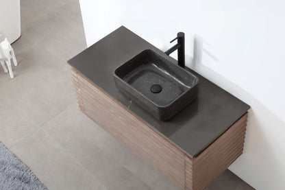 OCALA 48” CHESTNUT WALL MOUNT MODERN BATHROOM VANITY