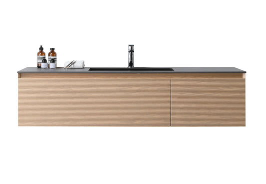 OSLO 60” WHITEWASH/WHITEWASH WALL MOUNT MODERN BATHROOM VANITY
