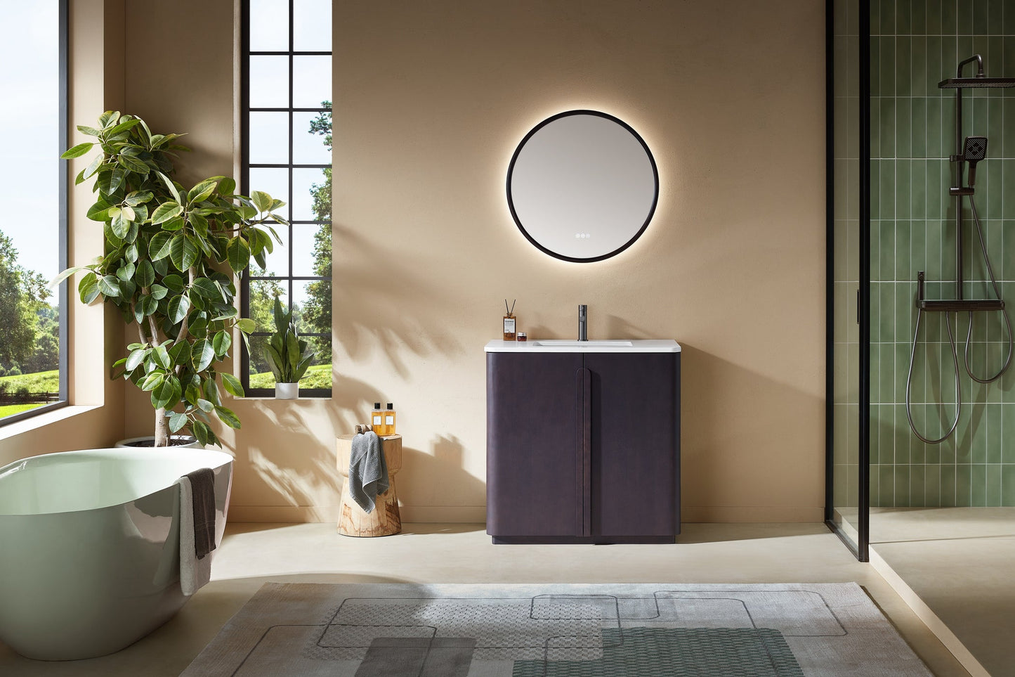 PARMA 36” ESPRESSO OAK FREESTANDING BATHROOM VANITY