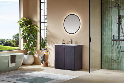 PARMA 36” ESPRESSO OAK FREESTANDING BATHROOM VANITY