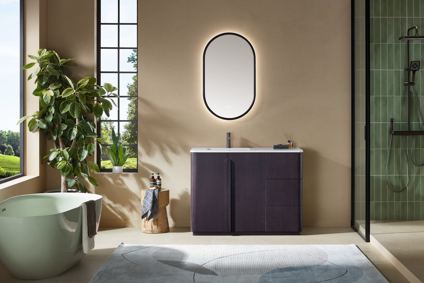 PARMA 48” ESPRESSO OAK FREESTANDING BATHROOM VANITY