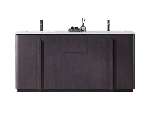 PARMA 72” ESPRESSO OAK FREESTANDING BATHROOM VANITY