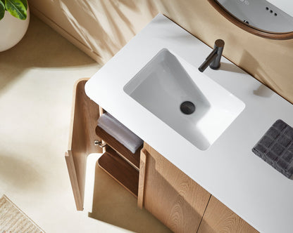 PARMA 72” NATURAL TEAK FREESTANDING BATHROOM VANITY