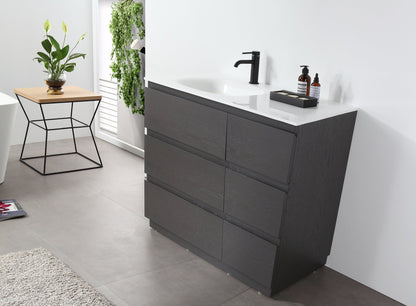ROTHENBURG 42” CHARCOAL FREESTANDING MODERN BATHROOM VANITY