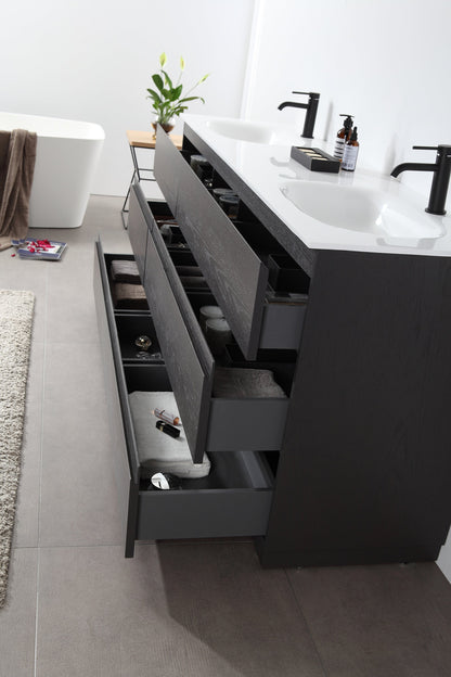 ROTHENBURG 72” CHARCOAL FREESTANDING MODERN BATHROOM VANITY