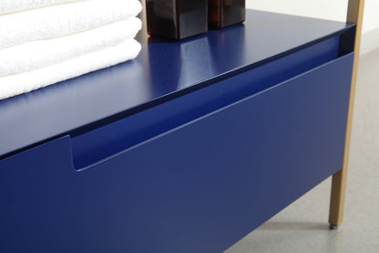 TEXEL 42” NAVY BLUE INDUSTRIAL STYLE FREESTANDING BATHROOM VANITY