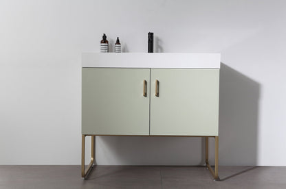 VEEMON 36” PINE MIST DUAL MOUNT MODERN BATHROOM VANITY