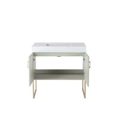 VEEMON 36” PINE MIST DUAL MOUNT MODERN BATHROOM VANITY