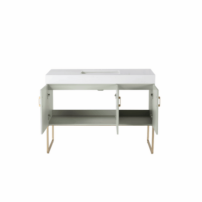VEEMON 48” PINE MIST DUAL MOUNT MODERN BATHROOM VANITY