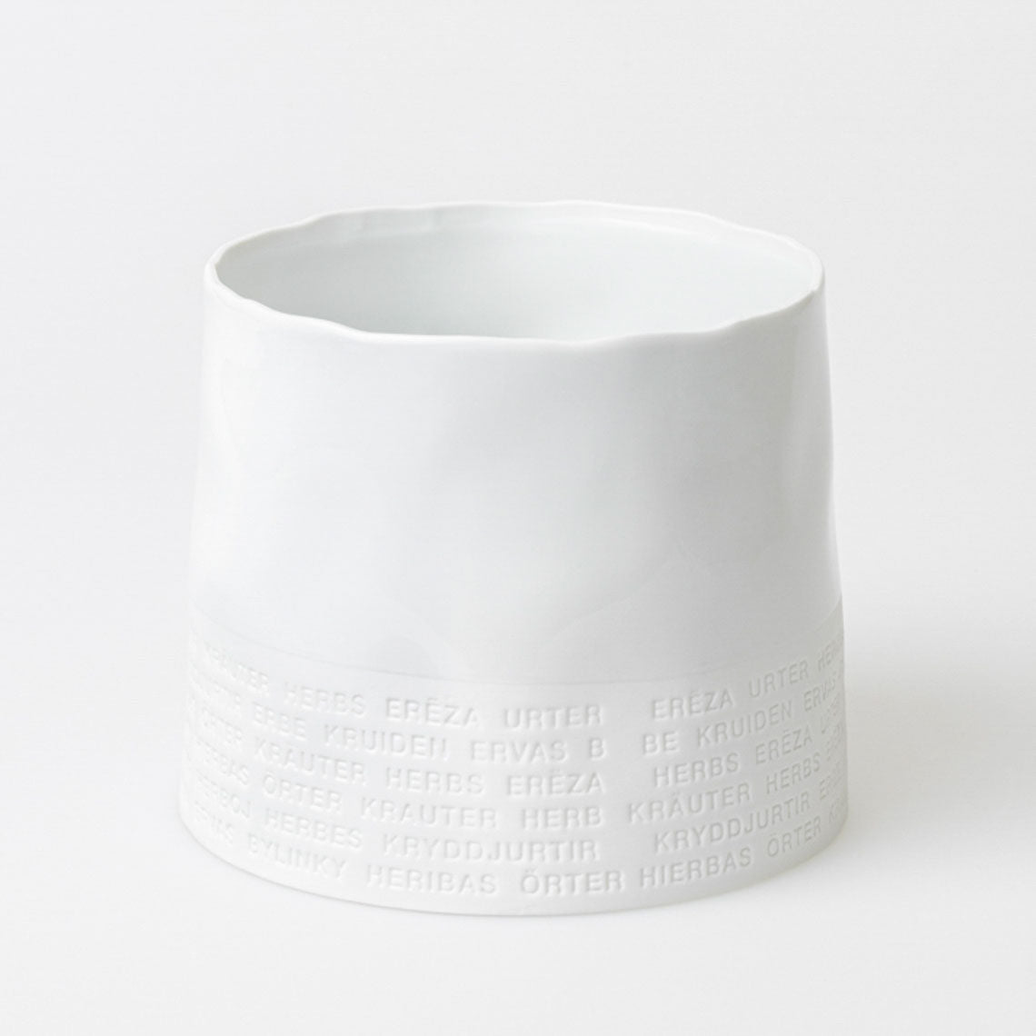 A Poetic Space White Porcelain Herb Pot Planter - White Minimalist Design for Herbs and Plants