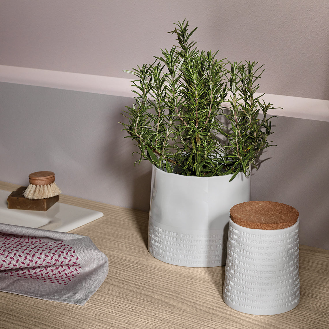 A Poetic Space White Porcelain Herb Pot Planter - White Minimalist Design for Herbs and Plants product image