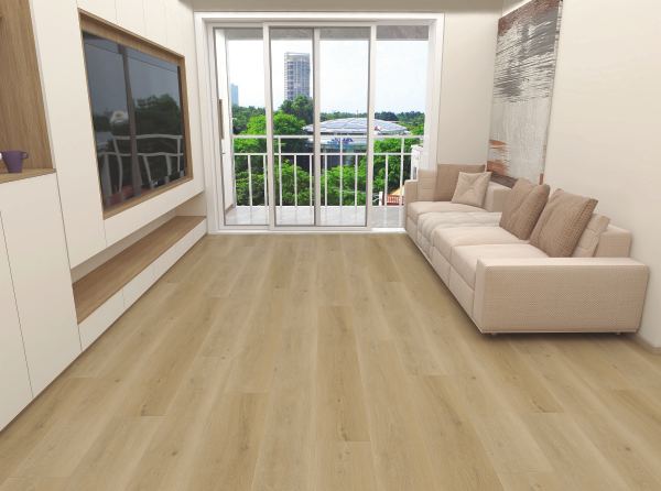 Amber Oak SPC Flooring – DF-0104 room view