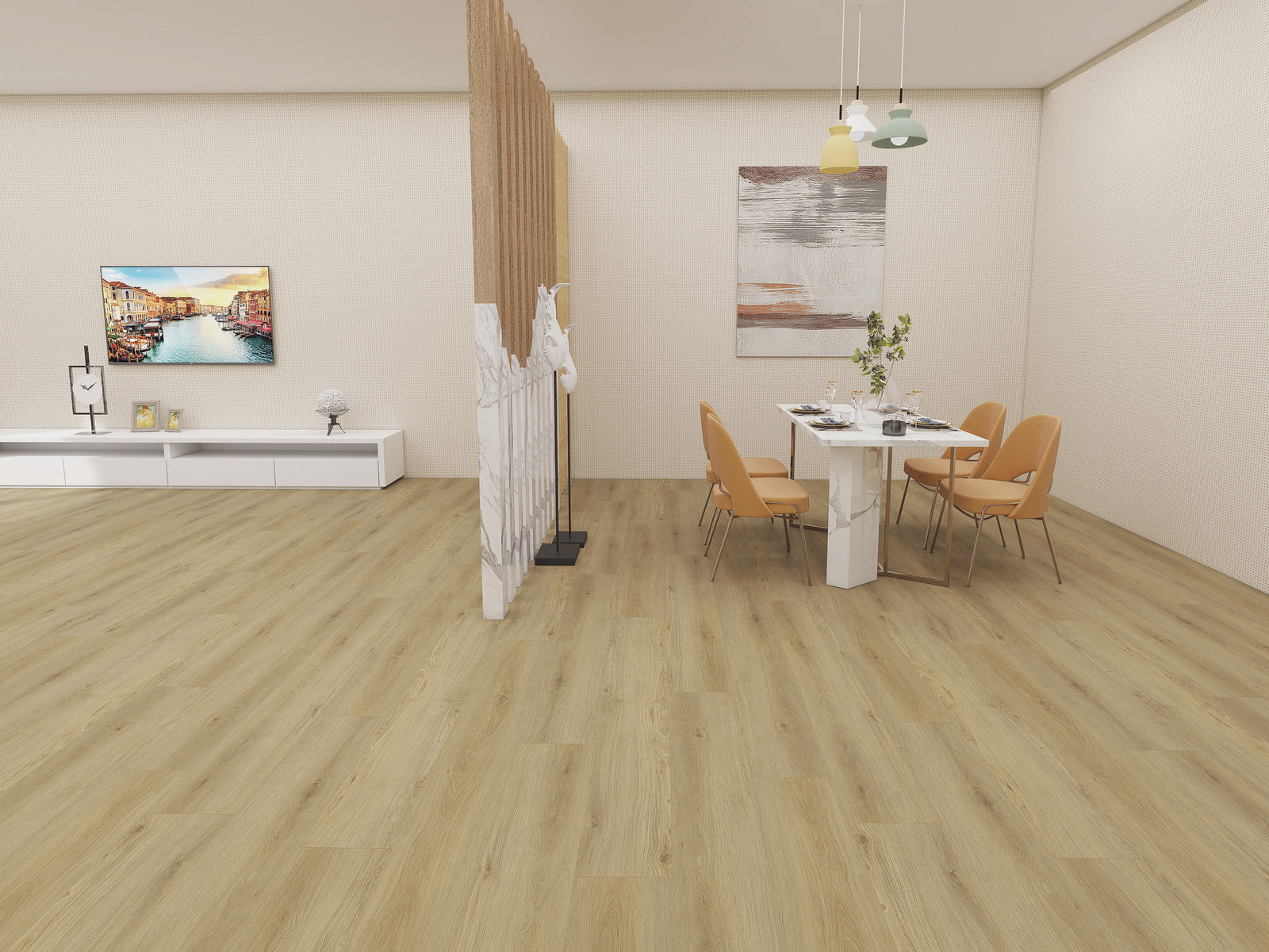 Antique Oak SPC flooring detail view