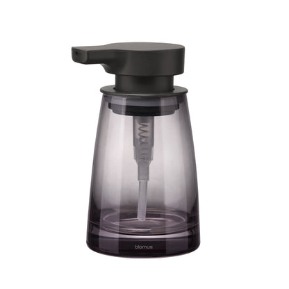 AVA glass soap dispenser in Black