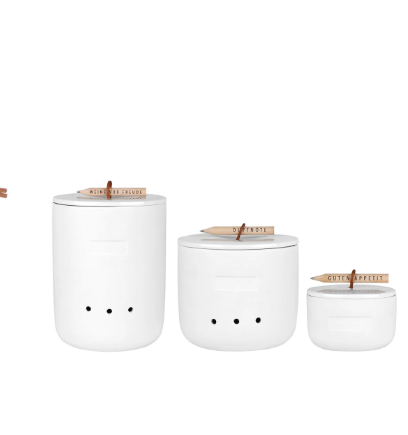 Porcelain Storage Canister Set of 3 with Lids
