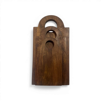 Maison Modern Walnut Mango Wood Cutting Board Set of 3 - Image 1