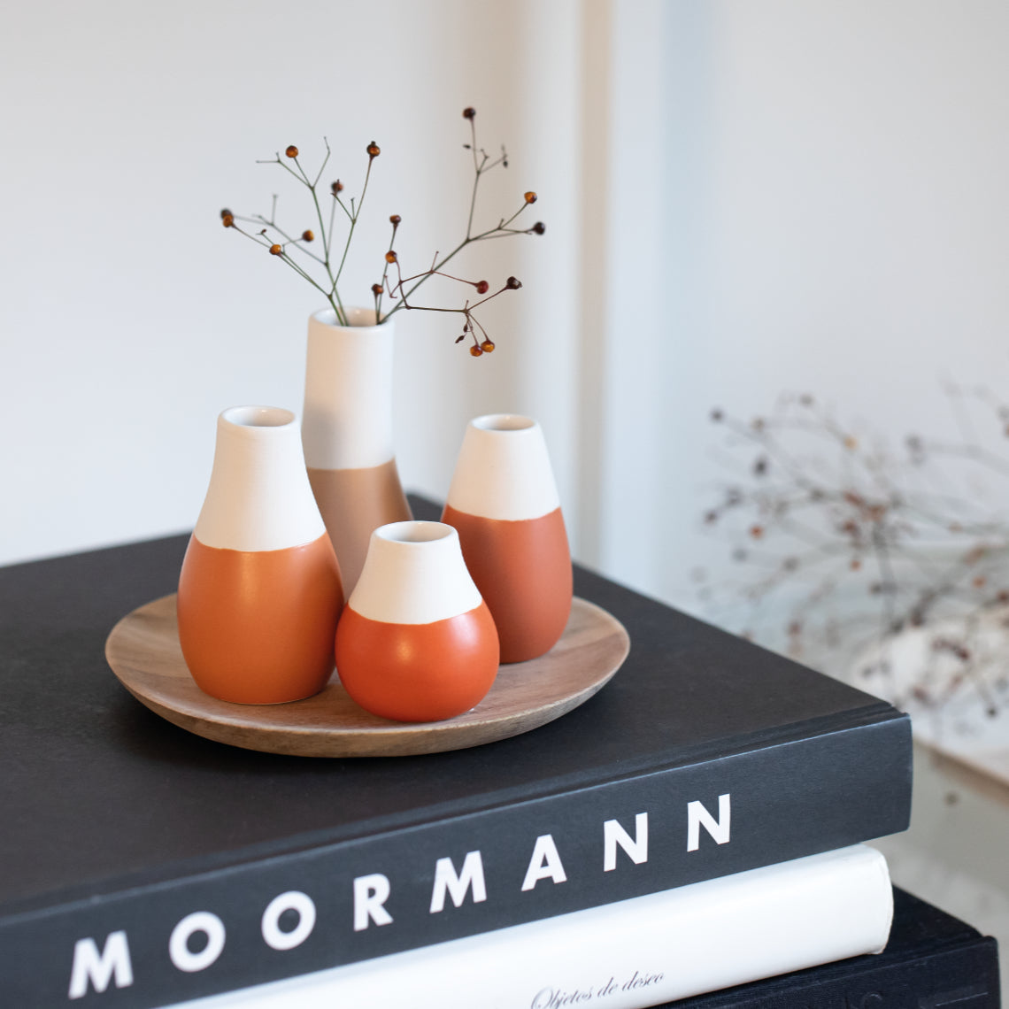 Ceramic Pastel Mini Vases Set of 4 – Scandinavian Vase Gift Set for Tiny Flowers or Buds product image