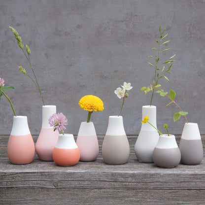 Ceramic Pastel Mini Vases Set of 4 – Scandinavian Vase Gift Set for Tiny Flowers or Buds product image