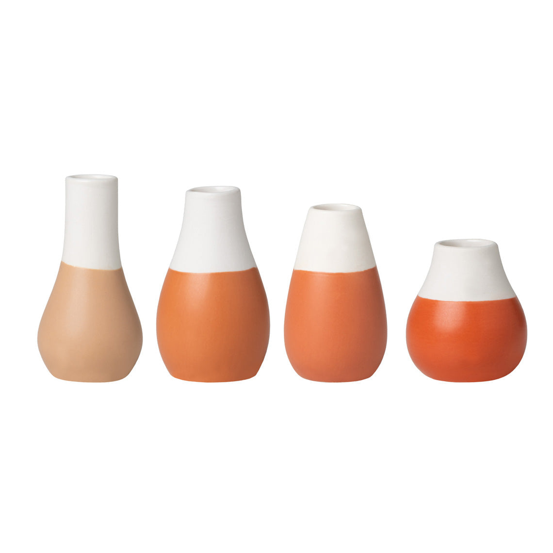 Ceramic Pastel Mini Vases Set of 4 – Scandinavian Vase Gift Set for Tiny Flowers or Buds product image