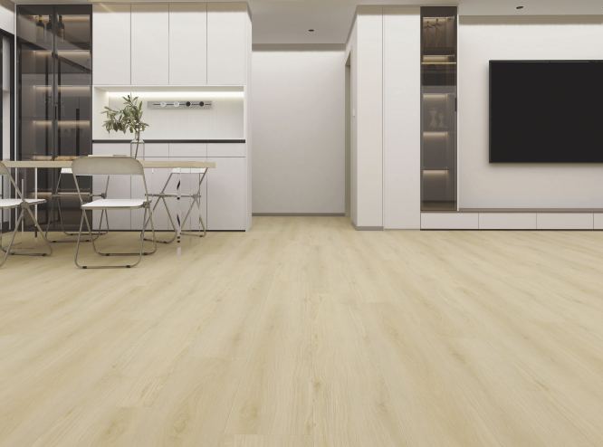 Cream Oak SPC flooring room view