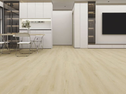 Cream Oak SPC flooring room view