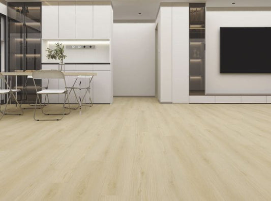 Cream Oak SPC flooring room view