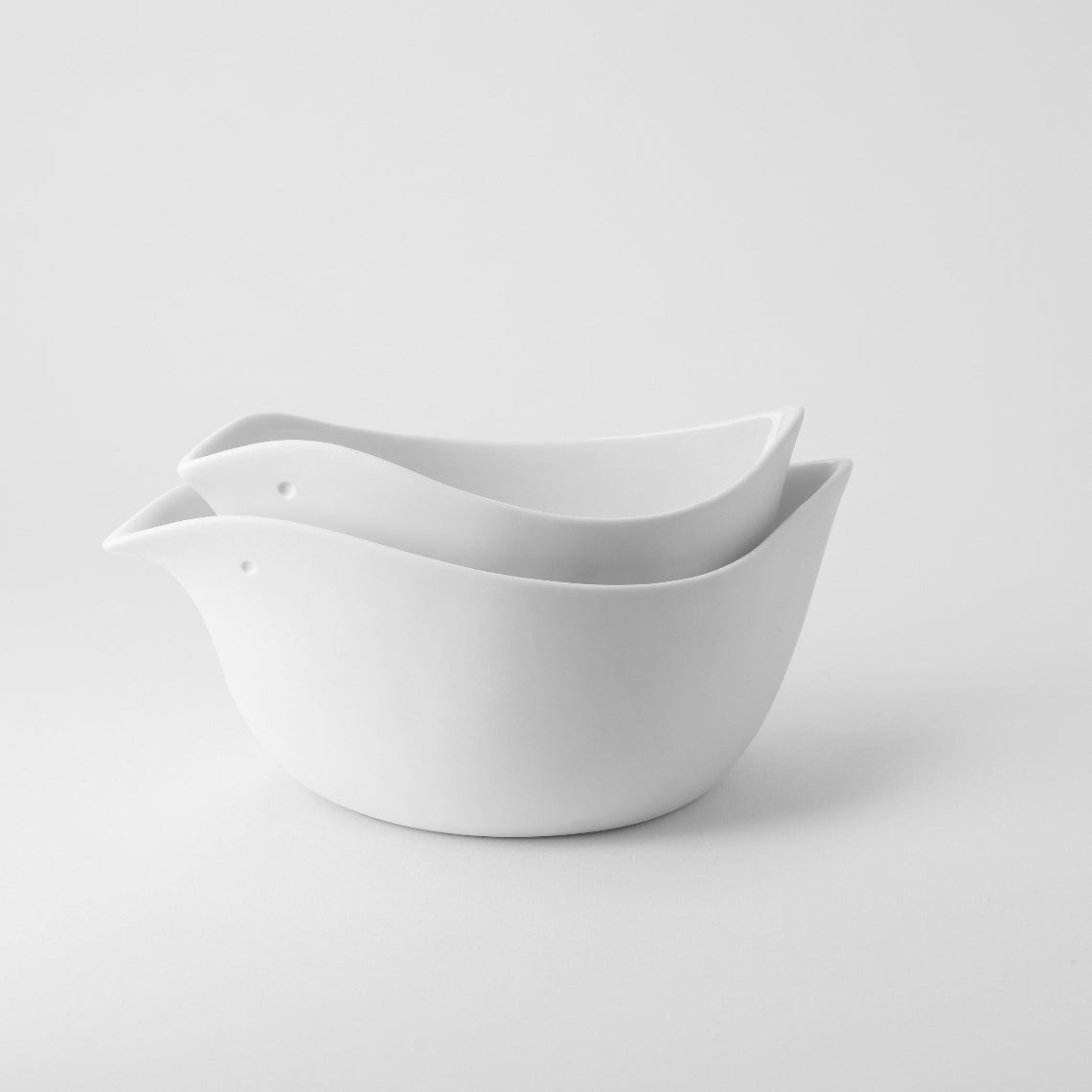 Early Bird porcelain bird-shaped bowls set of 2