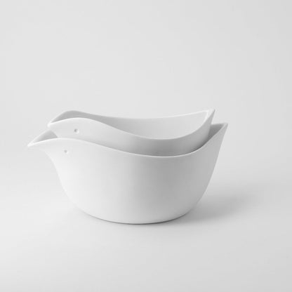 Early Bird porcelain bird-shaped bowls set of 2