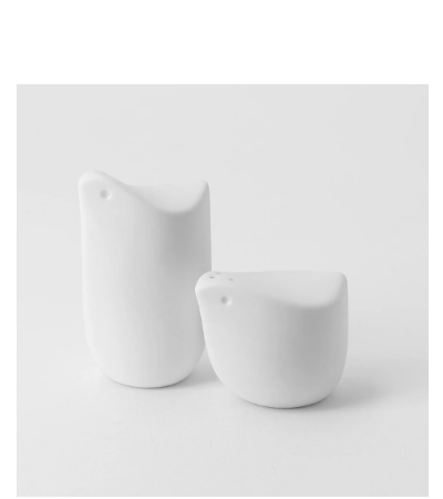 Early Bird Porcelain Salt and Pepper Shaker Set