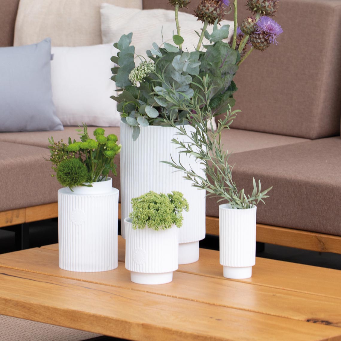 Friends of the Family Porcelain Vase for Flowers - White Minimalist Design product image