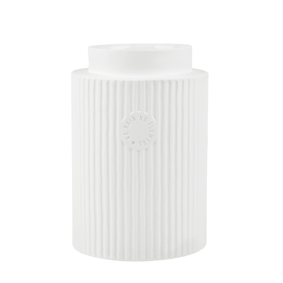Friends of the Family Porcelain Vase for Flowers - White Minimalist Design with No Rain Stamp