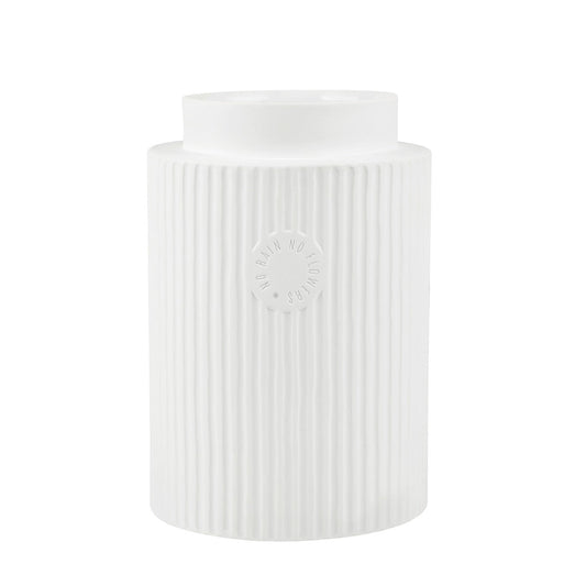 Friends of the Family Porcelain Vase for Flowers - White Minimalist Design with No Rain Stamp