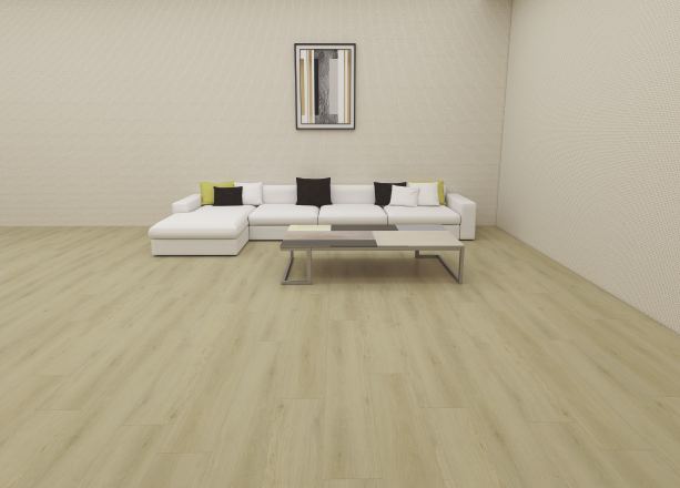 Golden Oak SPC flooring room view
