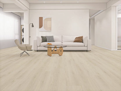 Ivory Oak SPC flooring detail view