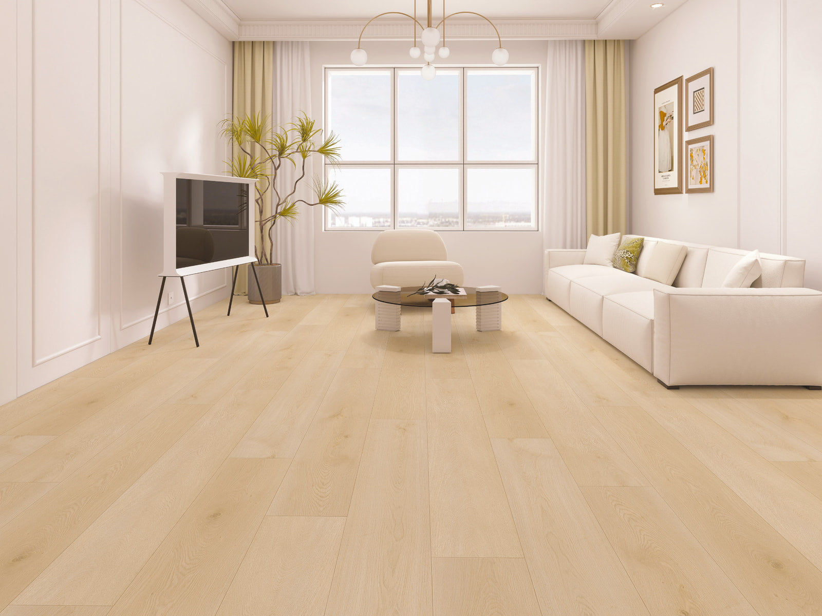 Latte Oak SPC flooring detail view