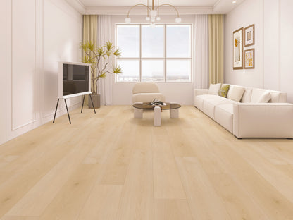 Latte Oak SPC flooring detail view