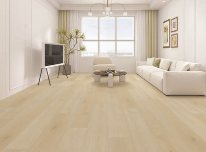 Latte Oak SPC flooring room view