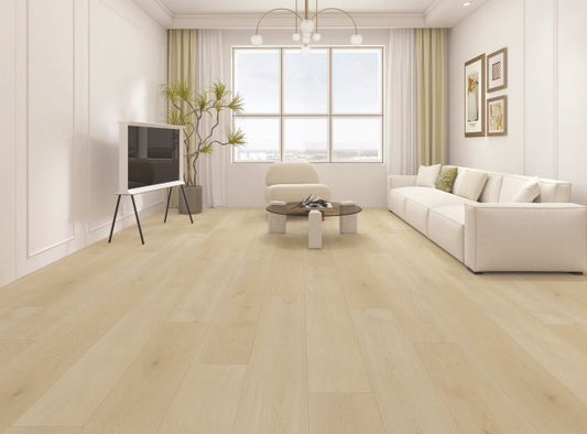 Latte Oak SPC flooring room view