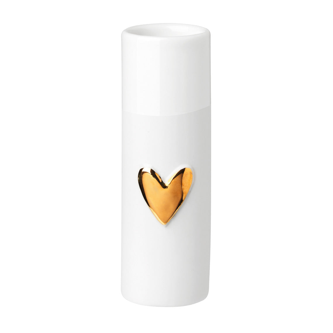Love Heart Mini Porcelain Vases Set of 4 – Modern Bud Vase Gift Set with Heart Accent product image