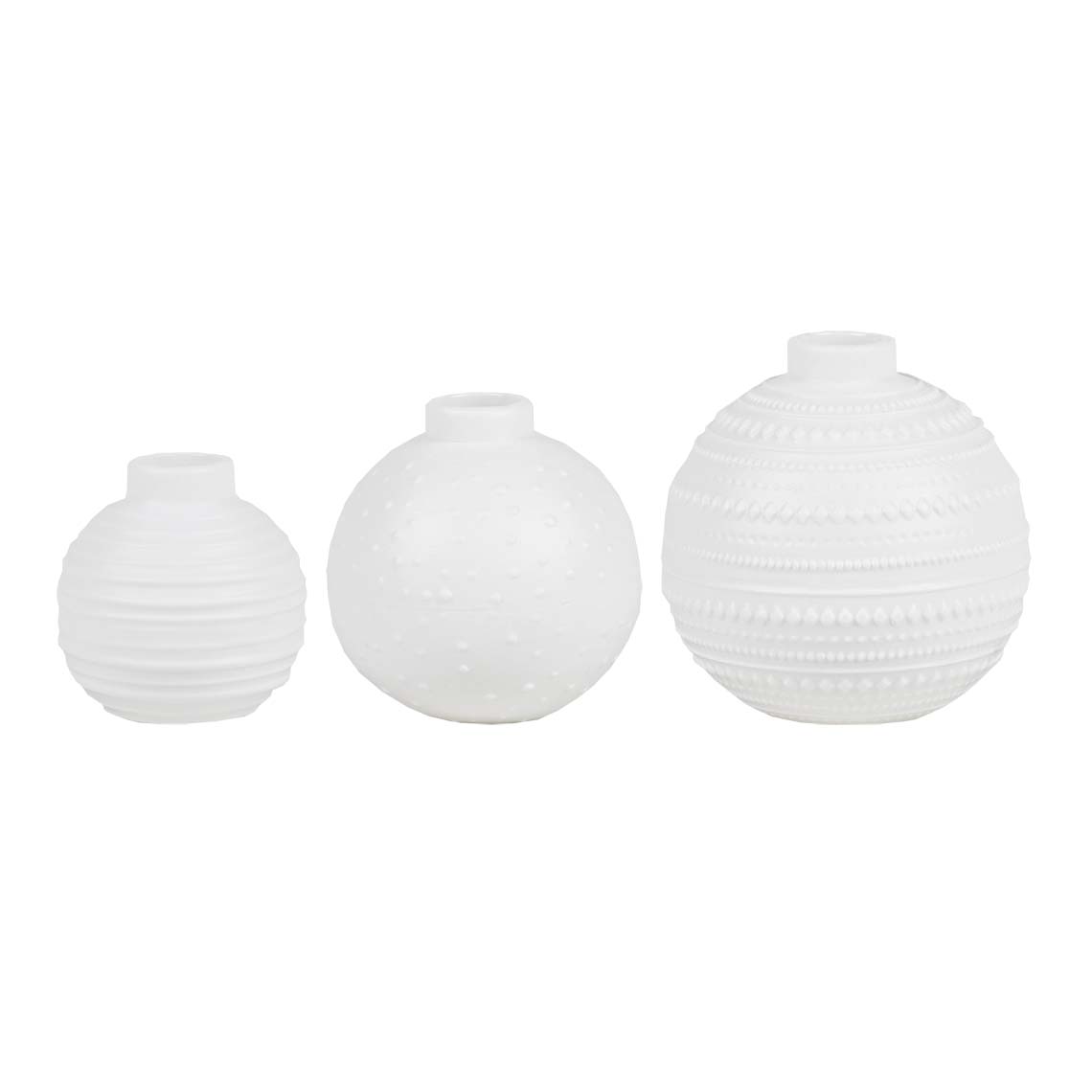 Miracle Porcelain Mini Globe Vase Set of 3 Vases Minimalist Home Décor