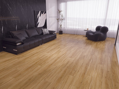 Mocha Oak SPC flooring detail view