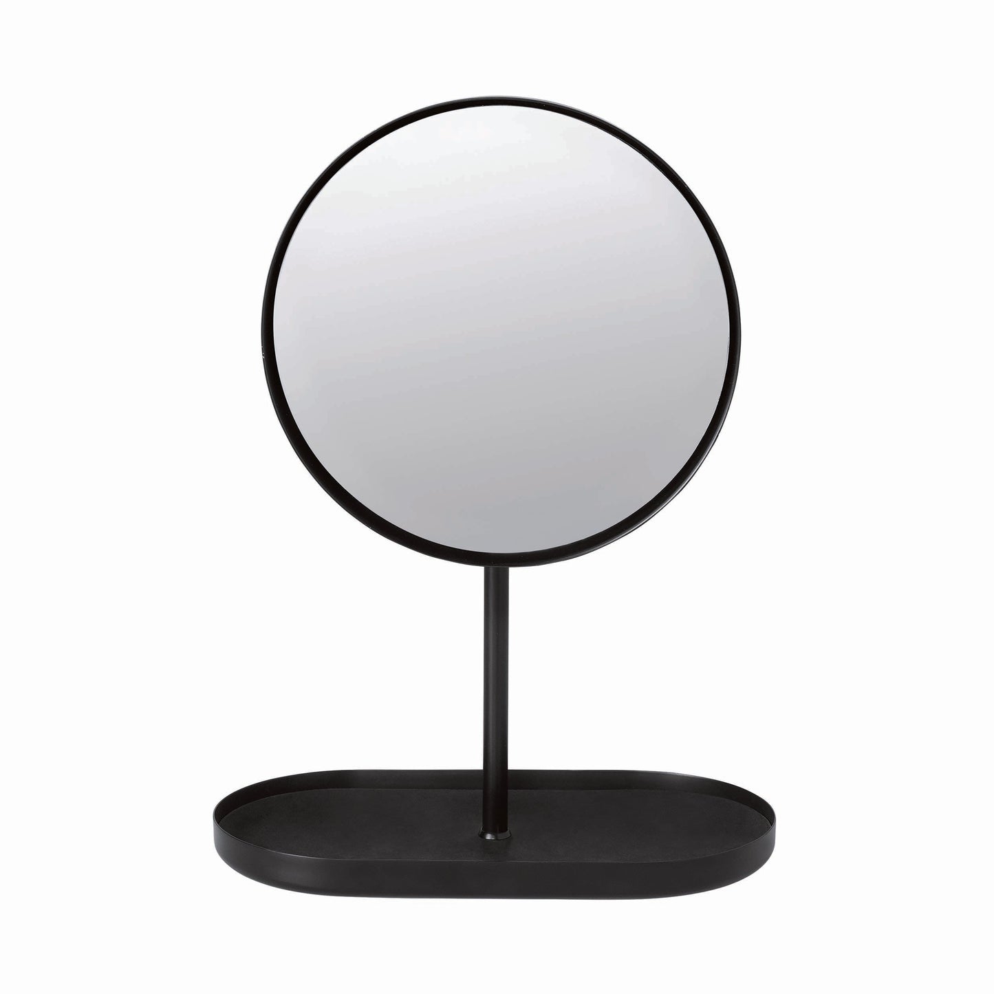 BLOMUS MODO black magnifying vanity mirror with tray