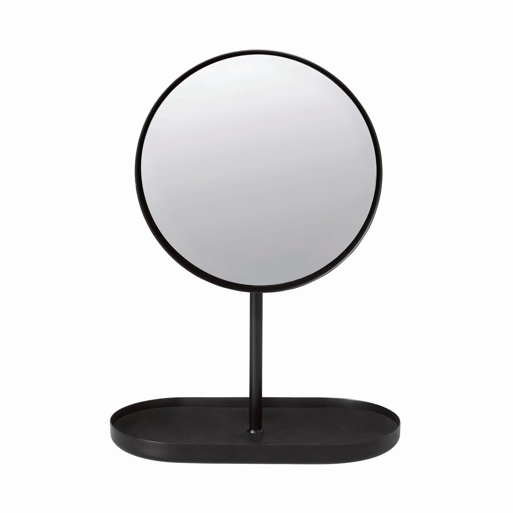 BLOMUS MODO black magnifying vanity mirror with tray