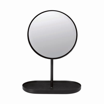 BLOMUS MODO black magnifying vanity mirror with tray