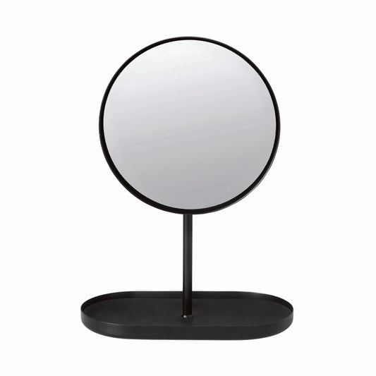 BLOMUS MODO black magnifying vanity mirror with tray