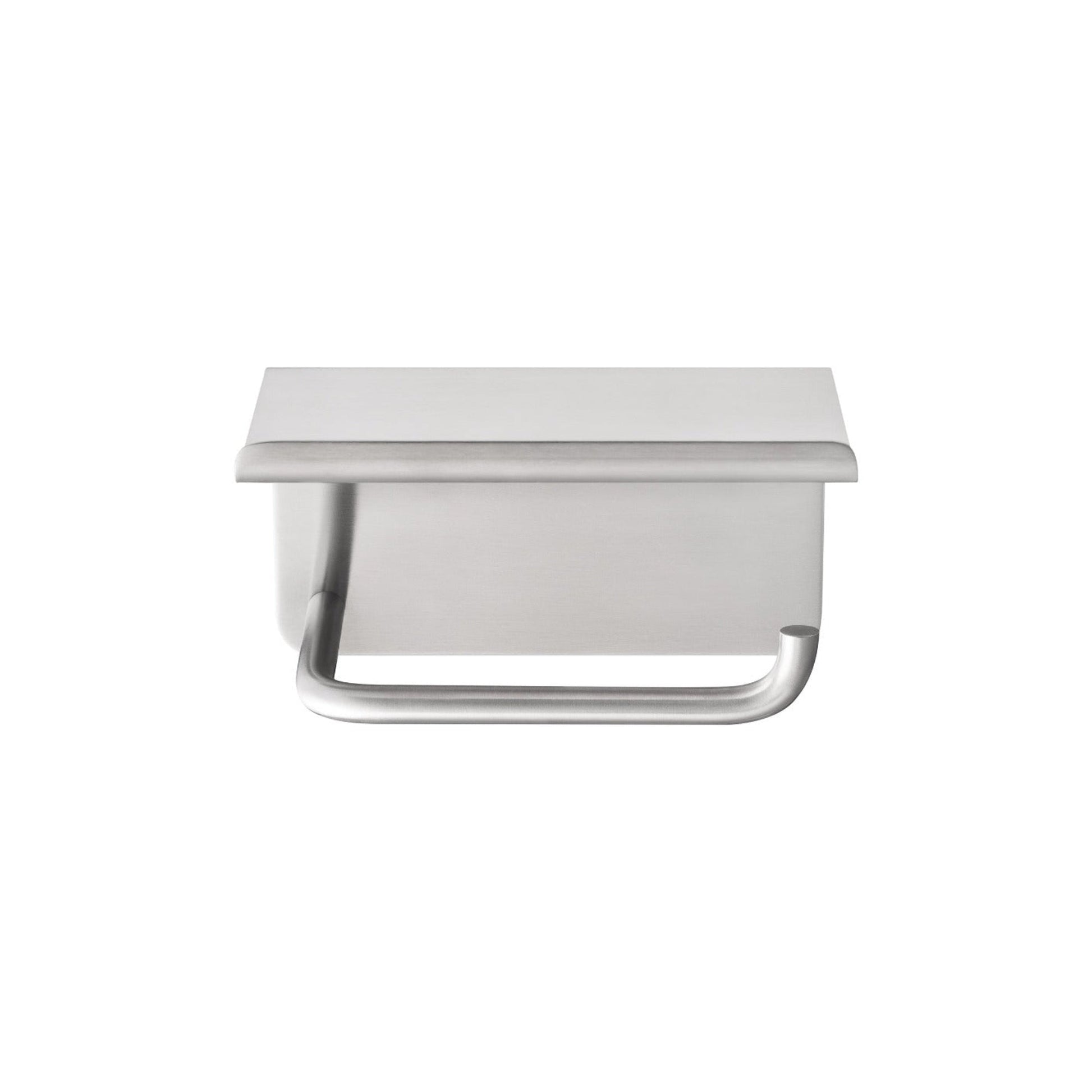 Brushed stainless steel MODO toilet paper holder with tray