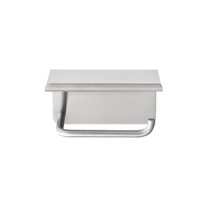 Brushed stainless steel MODO toilet paper holder with tray