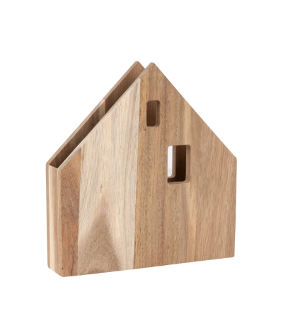 Wooden Village House Napkin Holder