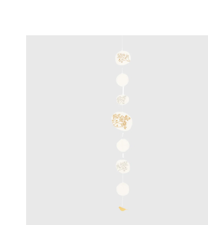 Paper Chain Decoration with Golden Birds and Branches