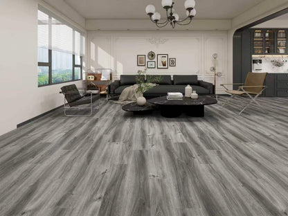 Pebble Oak SPC flooring detail view